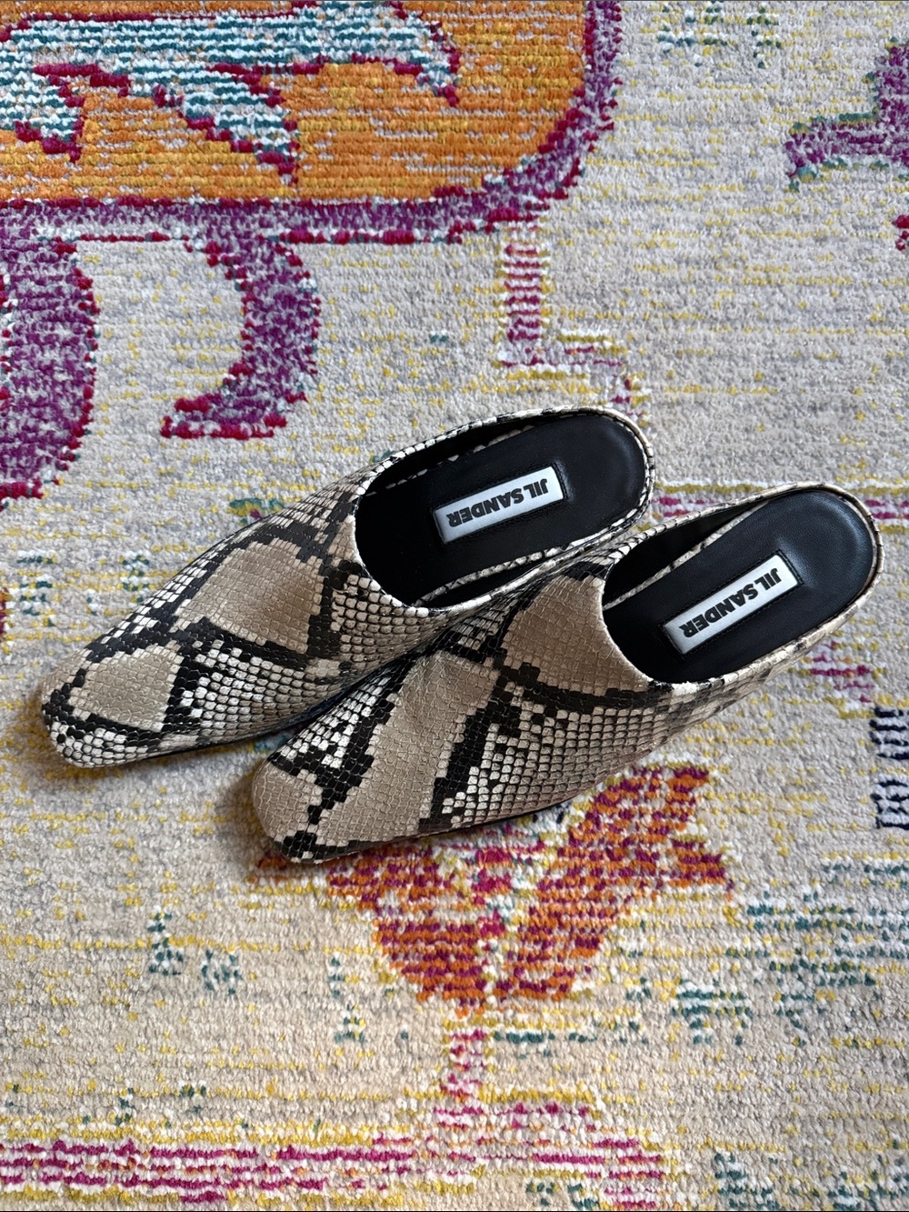 NWT Jil Sander Python Mule Size 39